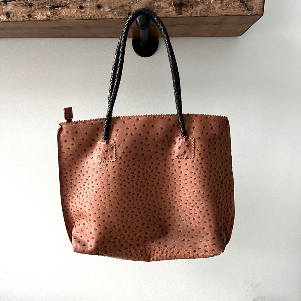 Brown tote bag